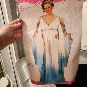 White and Blue Goddess Costume